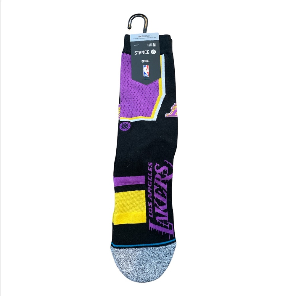 NBA LA Lakers Casual Stance Socks Size Medium